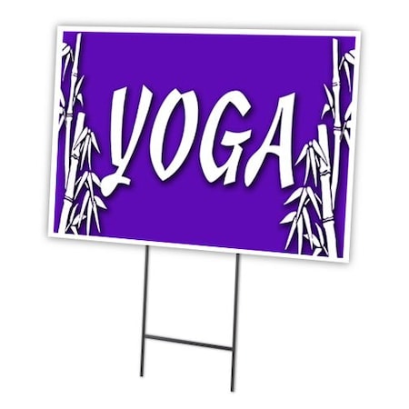 Signmission Yoga Yard Sign & Stake outdoor plastic coroplast window, C-1216 Yoga C-1216 Yoga